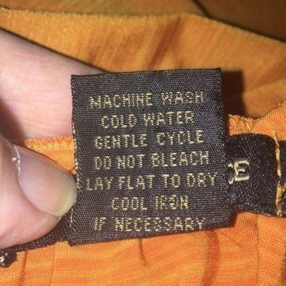 Susan Lawrence Orange Striped Tie Top Size M - Picture 4 of 4